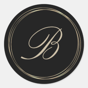Classy Gold Circles Large Classic Round Sticker
