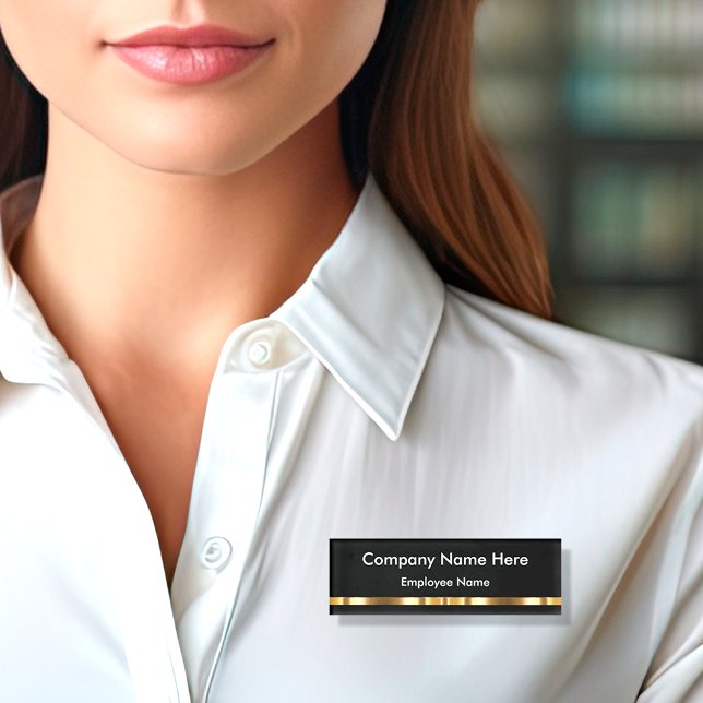 Classy Gold Coloured Staff Name Tag (Creator Uploaded)