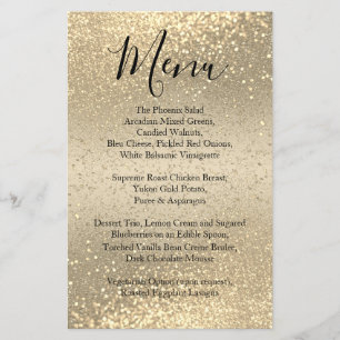 Classy Gold Glitter - Menu