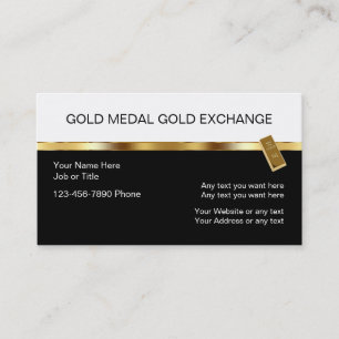 Classy Gold Investment Business Cards