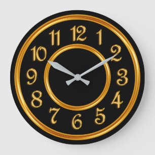 Classy Gold Tone Acrylic Wall Decor Clocks