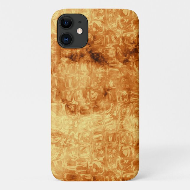 Classy Golden Daisy Reflections Abstract Case-Mate iPhone Case (Back)