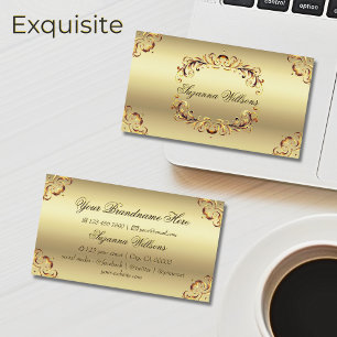 Classy Golden Ornate Decor Sumptuous and Luxurious Business Card