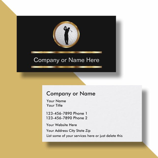 Classy Golf Business Cards (Creator Uploaded)