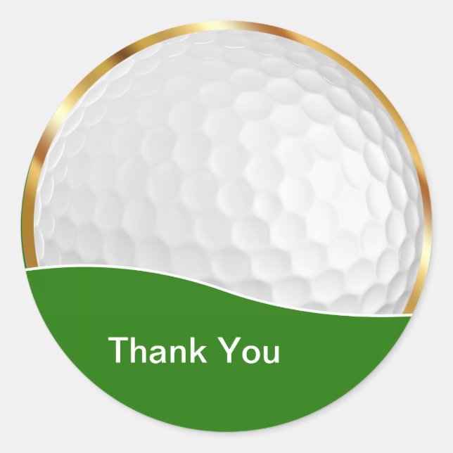 Classy Golf Thank You Stickers (Front)