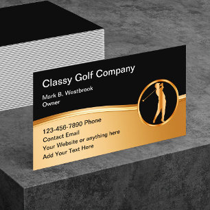 Classy Golf Theme Modern Business Cards