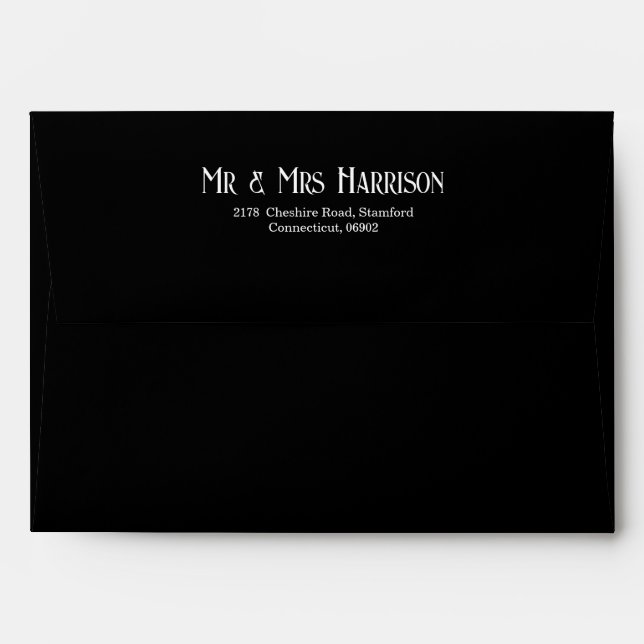 Classy Goth Halloween Wedding Envelope (Back (Top Flap))