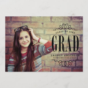 Classy Graduate Photo Graduation Party Invitation
