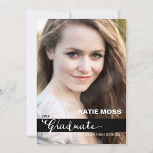 CLASSY Graduation Announcement Black
