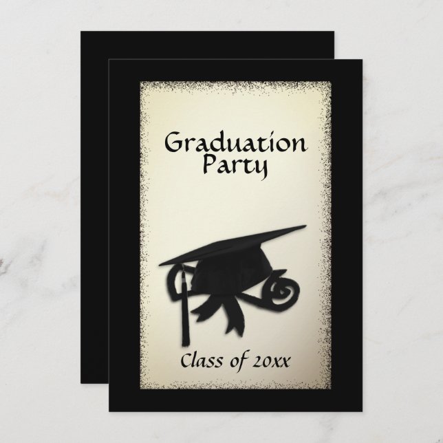 Classy Graduation Party Invitation (Front/Back)
