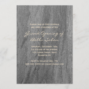 Classy Granite Grand Opening Invitation