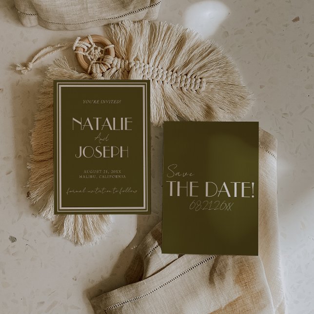 Classy Grassland Ivory Old Money Whimsical Wedding Save The Date (Creator Uploaded)