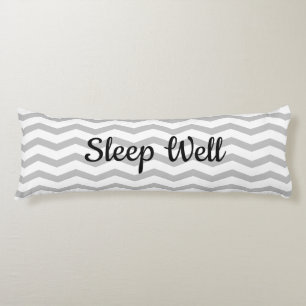 Classy gray zig zag stripe chevron pattern custom body cushion