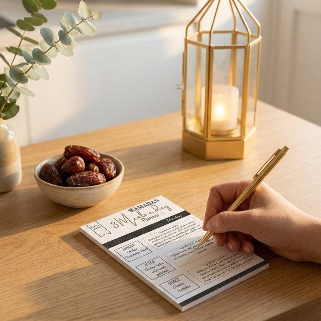 Classy Greeny Ramadan 3 Meals a Day Planner  Post-it Notes (Creator Uploaded)