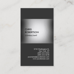 Classy grey vertical unique business card