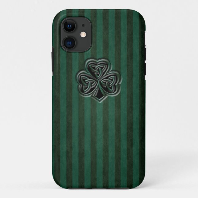 Classy grundge green Irish lucky shamrock Case-Mate iPhone Case (Back)