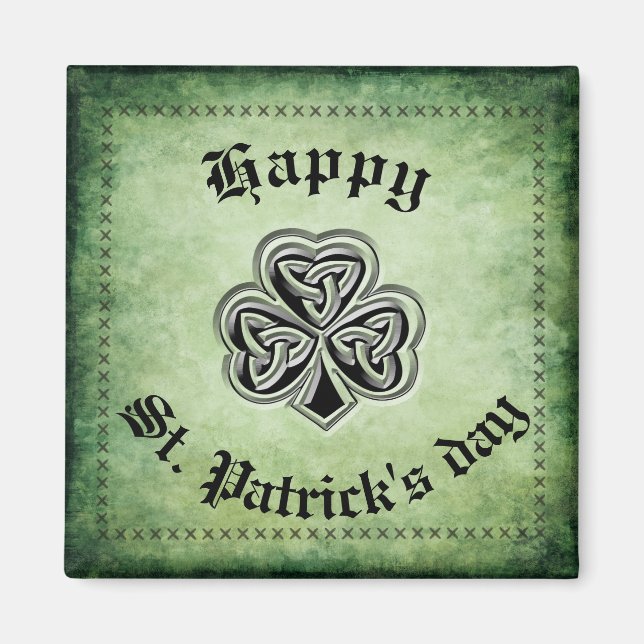 Classy grundge Irish lucky shamrock Magnet (Front)