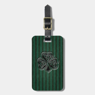 Classy grundge Irish lucky shamrock personalised Luggage Tag