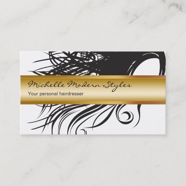 Classy Hair Beauty Business Cards (Front)