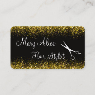 Classy Hair Stylist Business Cards
