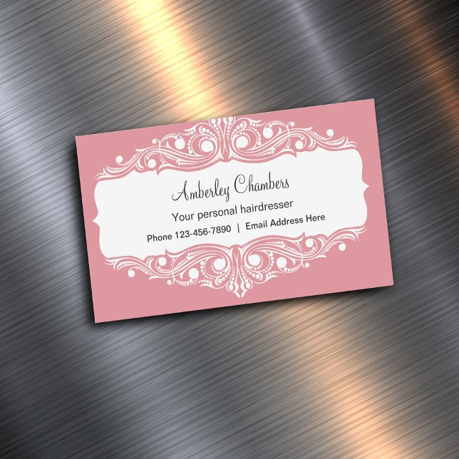 Classy Hairdresser Beauty Fashion Magnetic Business Card (Creator Uploaded)