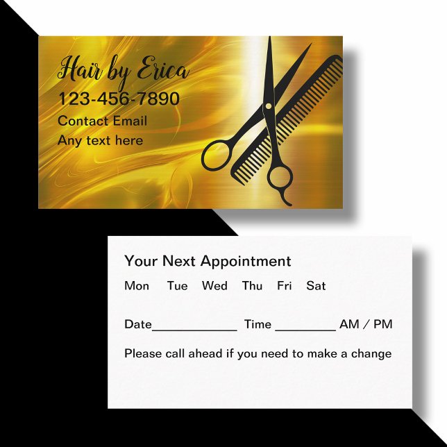 Classy Hairstylist Appointment Cards Design (Creator Uploaded)