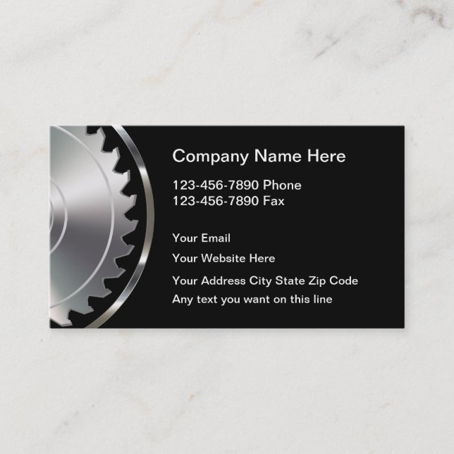 Classy Handyman And Construction Business Cards (Front)