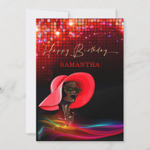 Classy Happy Birthday African American Woman Announcement