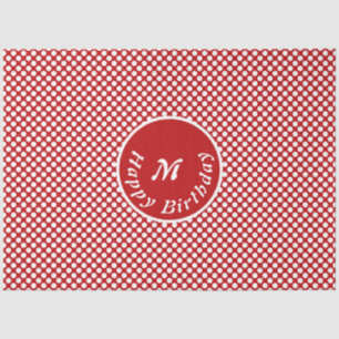 Classy Happy Birthday Red Polka Dot Tissue Paper