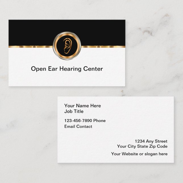 Classy Hearing Aid Centre Business Cards (Front/Back)