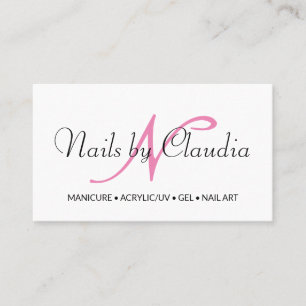 Classy holographic glitter elegant script business card