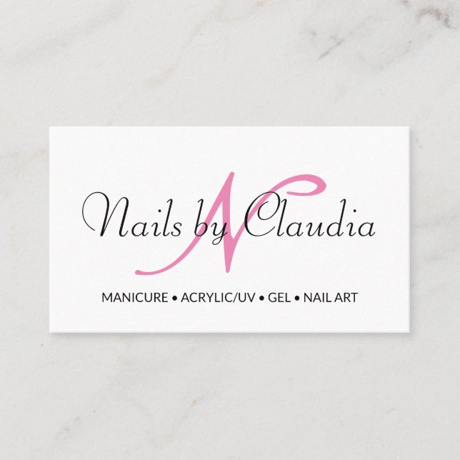 Classy holographic glitter elegant script  business card (Front)