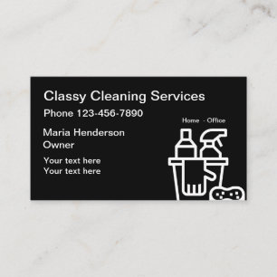 Classy Home or Office Cleaning Business Card