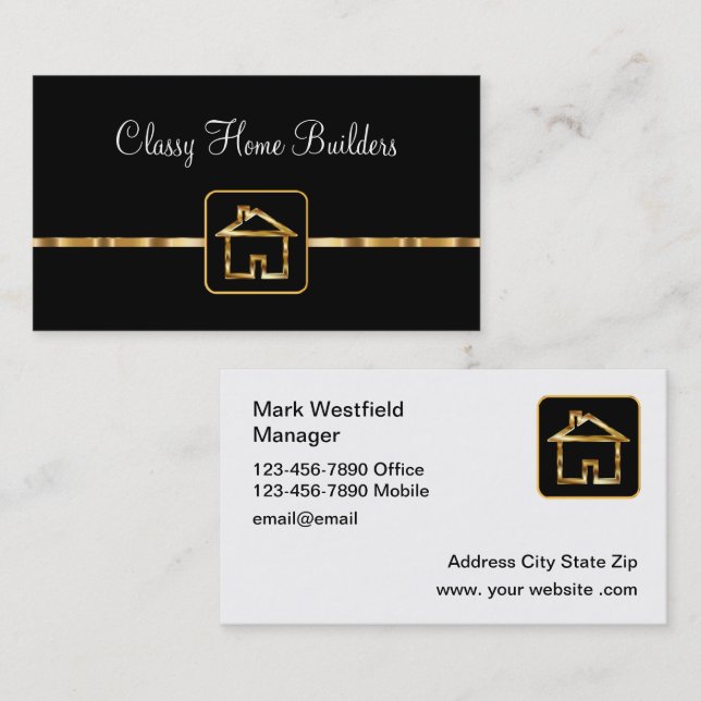 Classy Homes Builder Business Card (Front/Back)
