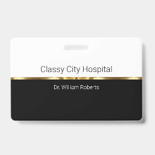 Classy Hospital Staff ID Name Badge