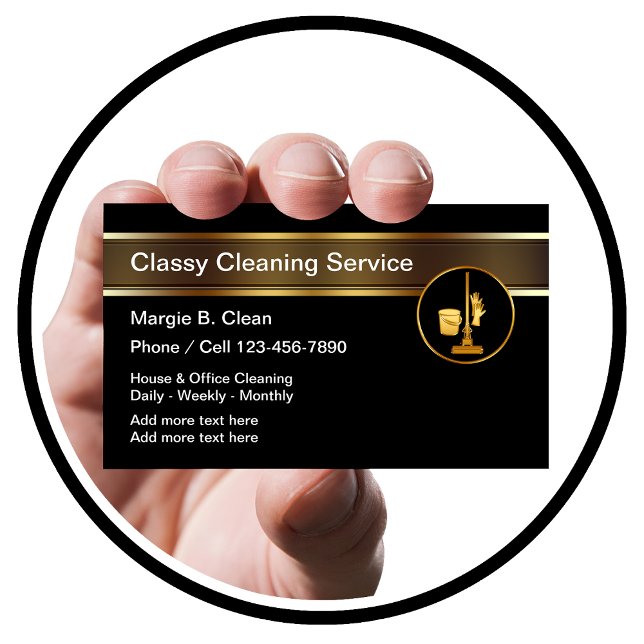 Classy House And Office Cleaning Business Card (Creator Uploaded)