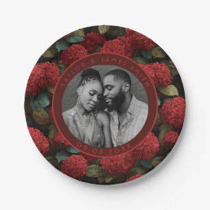 Classy Hydrangeas Plates For Bachelor Party