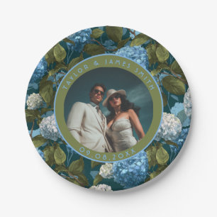 Classy Hydrangeas Plates For Wedding Keepsake