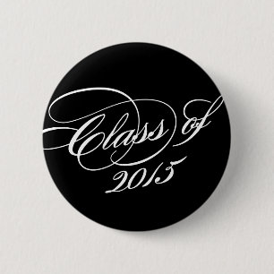 Classy in Black   Graduation Button