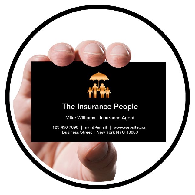 Classy Insurance Agent Business Cards (Creator Uploaded)