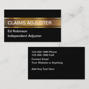 Classy Insurance Claims Adjuster Business Card