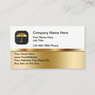 Classy Insurance Umbrella Theme Business Cards
