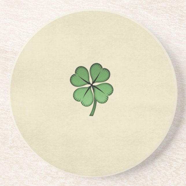 Classy Irish Lucky Shamrock Coaster (Front)