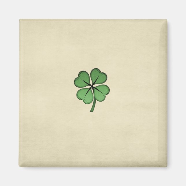 Classy Irish Lucky Shamrock Magnet (Front)