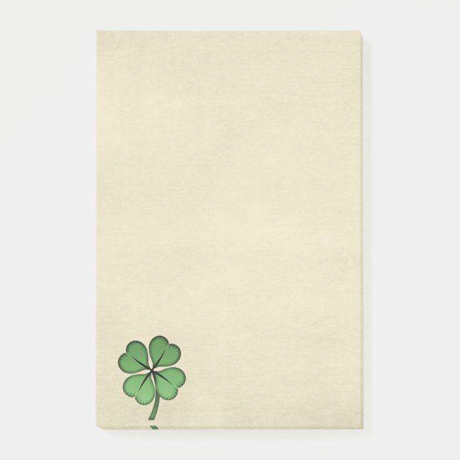Classy Irish Lucky Shamrock Post-it Notes (Front)