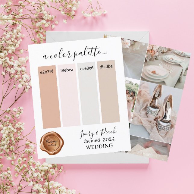 Classy Ivory Peach Wedding colours PaletPaper Shee (Creator Uploaded)