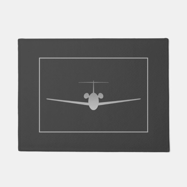 Classy Jet Aeroplane Doormat (Front)