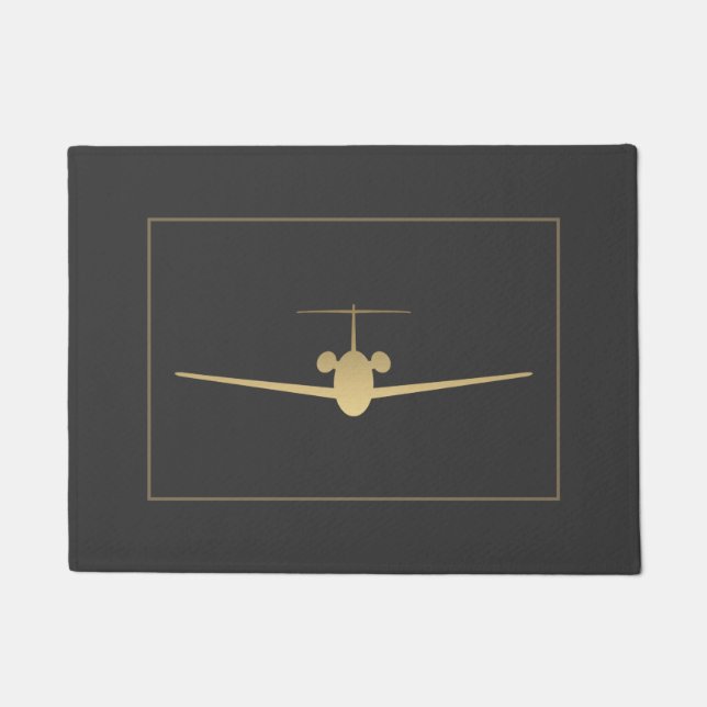 Classy Jet Aeroplane Doormat (Front)