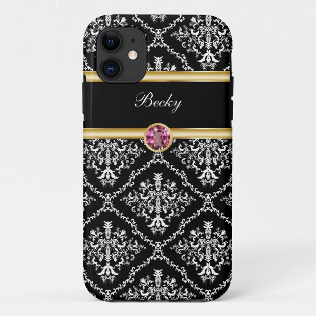 Classy Jewel iPhone 11 Case Monogram (Back)