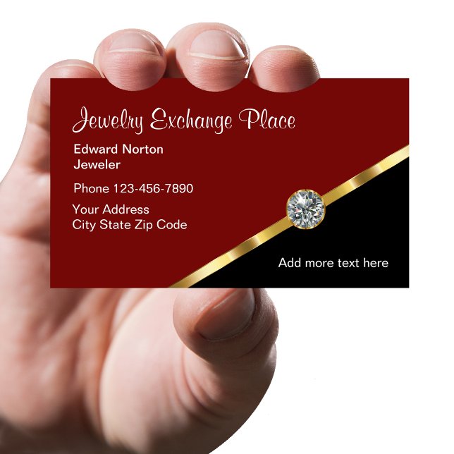 Classy Jewellery Jeweller Business Cards (Creator Uploaded)